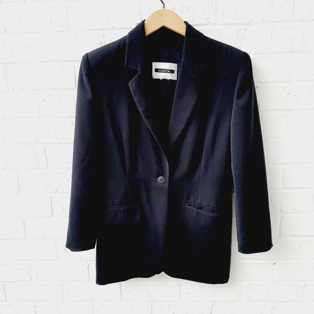 VOTRENOM Black Structure Work Wear Jacket Blazer  sz: M